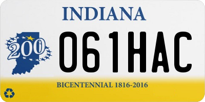 IN license plate 061HAC