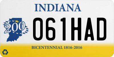 IN license plate 061HAD