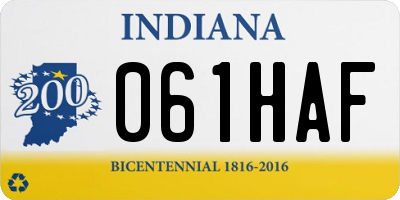 IN license plate 061HAF
