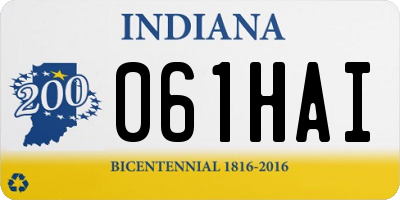 IN license plate 061HAI