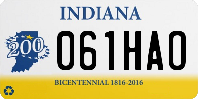 IN license plate 061HAO