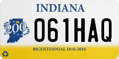 IN license plate 061HAQ