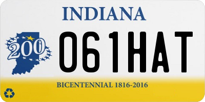 IN license plate 061HAT