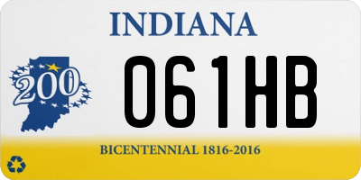 IN license plate 061HB