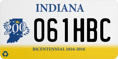 IN license plate 061HBC