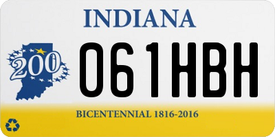 IN license plate 061HBH