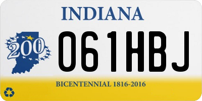 IN license plate 061HBJ