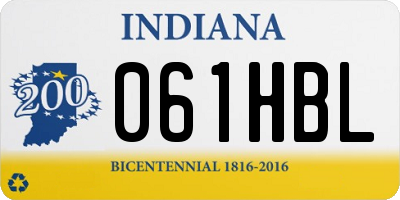 IN license plate 061HBL