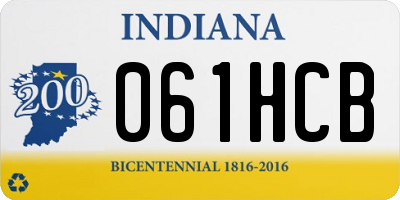 IN license plate 061HCB