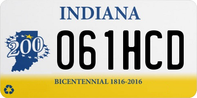 IN license plate 061HCD