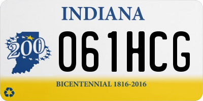 IN license plate 061HCG