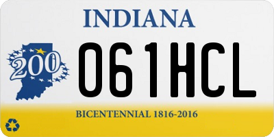 IN license plate 061HCL