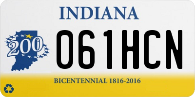IN license plate 061HCN