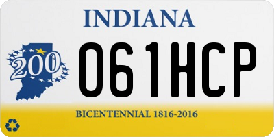 IN license plate 061HCP