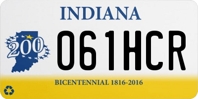 IN license plate 061HCR