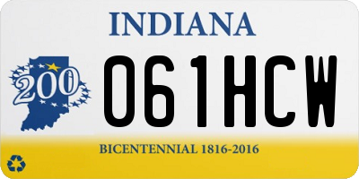 IN license plate 061HCW