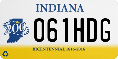 IN license plate 061HDG