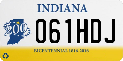 IN license plate 061HDJ