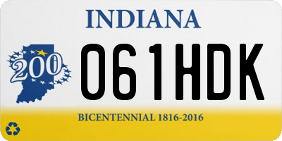 IN license plate 061HDK
