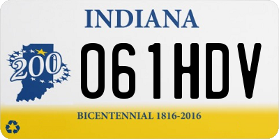 IN license plate 061HDV