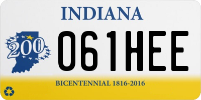 IN license plate 061HEE