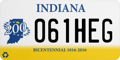 IN license plate 061HEG