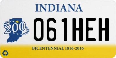 IN license plate 061HEH