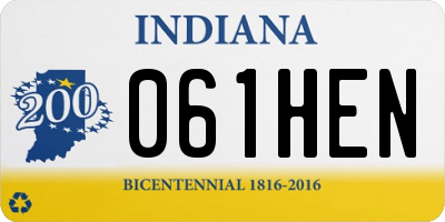 IN license plate 061HEN