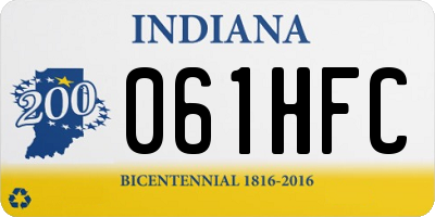IN license plate 061HFC