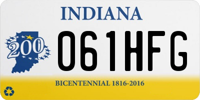 IN license plate 061HFG