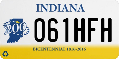 IN license plate 061HFH
