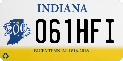 IN license plate 061HFI