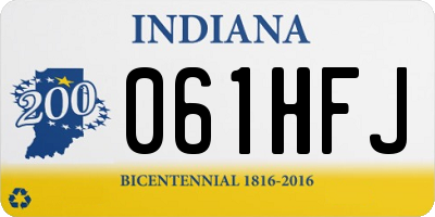 IN license plate 061HFJ