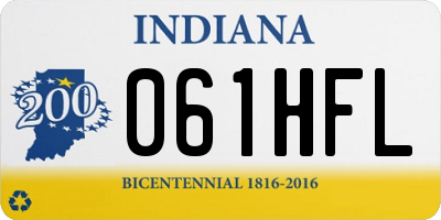 IN license plate 061HFL