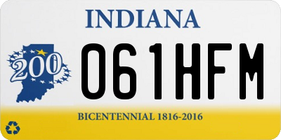 IN license plate 061HFM