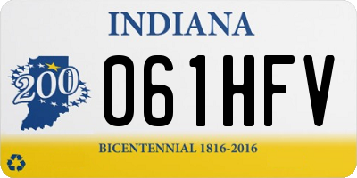 IN license plate 061HFV