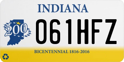 IN license plate 061HFZ