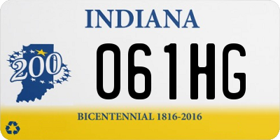 IN license plate 061HG