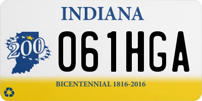 IN license plate 061HGA