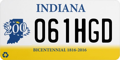 IN license plate 061HGD