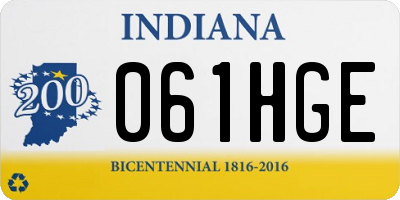 IN license plate 061HGE