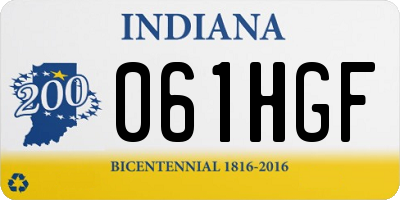 IN license plate 061HGF