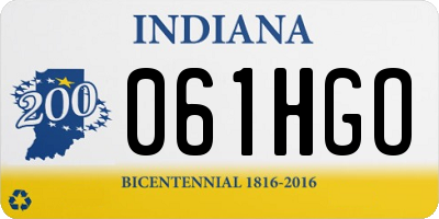 IN license plate 061HGO