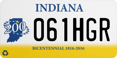 IN license plate 061HGR