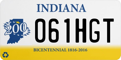 IN license plate 061HGT