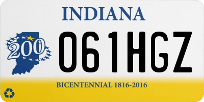 IN license plate 061HGZ