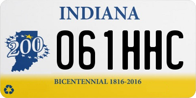 IN license plate 061HHC