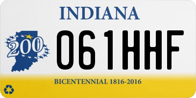 IN license plate 061HHF