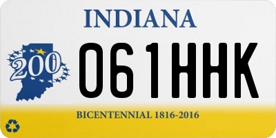 IN license plate 061HHK