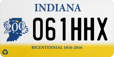 IN license plate 061HHX